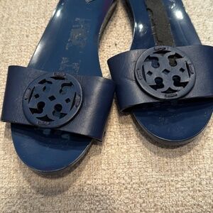 Navy blue Tory Burch Slip Ons